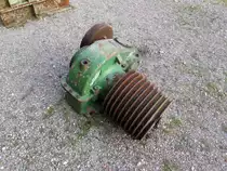 Ein altes Maschinenteil auf dem Gelnde der ehemaligen Zeche Ewald in Herten am 22.02.2011.