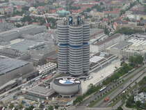 Das Mnchener BMW Werk von Olympia Turm aus fotografiert am 10.08.06
