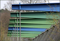 . Sporthalle  Auf dem Schferfeld  in Lorch: Detailaufnahme des Tragwerks. 18.04.2010 (Matthias)