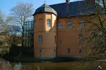 Westansicht des Herrenhauses von Schloss Rheydt mit Treppenturm am 6.3.2011. M�nchengladbach-Rheydt