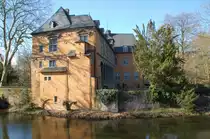 R�ckseite nach Norden des Herrenhauses Schlo� Rheydt mit Arcardengang und Terasse vom Kasemattenwall ausgesehen. 6.3.2011 M�nchengladbach Rheydt