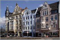 Jugendstilfassaden am Ostertorwall in Hameln. 24.03.2011