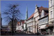 Blick durch die Osterstrae in Hameln Richtung Markt. 24.03.2011