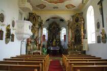 Kadeltshofen,St. Michael Kirche,erbaut um 1747, Landkreis Neu-Ulm (29.03.2011)