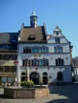 Staufen im Breisgau, das Rathaus, der Ort wurde bereits im Jahre 770 urkundlich erw�hnt, M�rz 2011