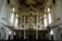Klosterkirche Roggenburg, Orgel von Georg Friedrich Schmahl, 
Landkreis Neu-Ulm (05.04.2011)