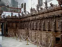 Buxheim in Bayern, das Chorgest�hl in der Klosterkirche des ehemaligen Kart�userklosters geh�rt zu den bedeutendsten des Barock, geschaffen von Ignaz Waibl 1687-94, April 2005