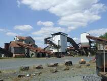 Brechers und der Bahnverladestation am 18.07.2010 im Stffel-Park in Enspel (Westerwald), ein stillgeleter Basaltsteinbruch.