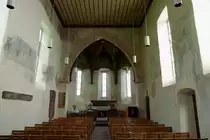 Niedereggenen im Markgr�flerland, die Dorfkirche mit sp�tgotischen Fresken, April 2011