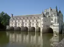 Chenonceaux, Schloss Chenonceau im Flu� Cher (01.07.2008)