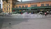 Springbrunnen am Hauptbahnhof in Hannover, am 21.05.2011.
