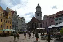 Marktplatz mit der Frauenkirche in Mei�en. 29.05.2011