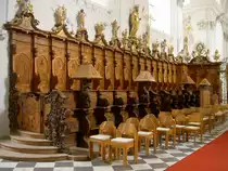 Stams, Zisterzienser Klosterkirche, Chorgesthl (14.06.2008)