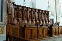 Ebersm�nster im Elsa�, das Chorgest�hl der St.Mauritius-Kirche, Mai 2011