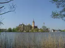 Schwerin [MV]; Blick vom Franzosenweg �ber den Burgsee zum Schlo�, Schwerin 23.04.2011