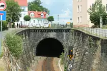 Der B�nischplatz in Kamenz mit dem darunterliegenden Stadttunnel (S�dportal) am 01.07.2011