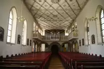 Allmendingen, Maria Himmelfahrt Kirche, Orgelempore, Landkreis 
Alb Donau (12.07.2011)