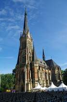 Chemnitz, Neugotische St. Petri Kirche, erbaut von 1885 bis 1888 von Architekt Hans Enger (19.07.2011)
