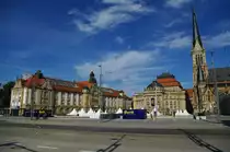 Chemnitz, Theaterplatz mit K�nig Albert Museum, Opernhaus und St. Petri Kirche (19.07.2011)