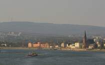 Blick von der Kaiserbrcke auf Wiesbaden Biebrich; 28.03.2011