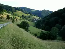 Blick auf St.Ulrich mit der Klosterkirche, sch�n gelegen im M�hlintal im Schwarzwald, Juli 2008 