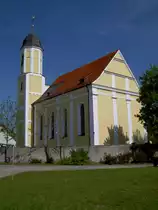 Ungerhausen, St. Johannes Kirche, erbaut 1734, Landkreis Unterallg�u 
(05.05.2011)