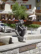 Andermatt, Hirtengott Statue, Kanton Uri (31.07.2010)
