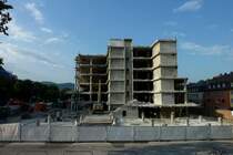 Freiburg im Breisgau, die Uni-Bibliothek in der Umbauphase, Aug.2011