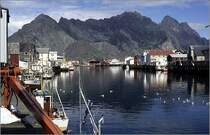 Hennigsvær auf den Lofoten. Scan vom Dia, Sommer 1991 (Matthias)
