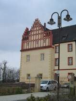 Restaurierter Flgel des Schlosses Trebsen, 03.04.07