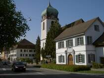 Bad Zurzach, Reformierte Kirche, erbaut 1716 als Barockkirche, Kanton Aargau 
(19.04.2011)
