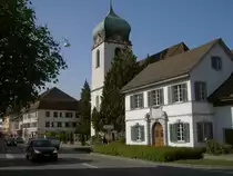 Bad Zurzach, Reformierte Kirche, erbaut 1716 als Barockkirche, Kanton Aargau 
(19.04.2011)