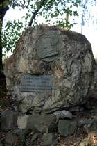 Schillerstein von Friedrich Schiller. Denkmal in Zeulenroda. Am 29.09.2011