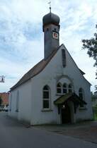 Westseite der Kapelle St. Jakobus in Nonnenhorn am Bodensee (Landkreis Lindau/August 2011)