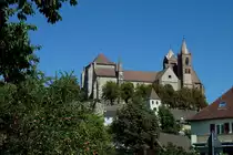 Breisach am Rhein, das weihin sichtbare M�nster auf dem Burgberg, endlich mal ohne Ger�ste, Sept.2011