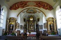 Kaufering, St. Leonhard Kirche, Fresken von Franz Seraph Kirzinger, Kreis 
Landsberg (22.10.2011)