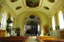 D�dingen, Pfarrkirche mit Malereien der Darstellung des Stanser Landtags von 1906 
(21.03.2011)