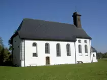 Wertach, Sebastianskapelle, genannt kleine Wies, erbaut 1511, umgebaut 1762 durch 
Baumeister Bernard Metz aus Jungholz, Fresken von Franz Anton Wei� (04.10.2011)