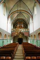 Bcken, Ev. Stiftskirche, Langschiff mit Orgelempore, Kreis Nienburg (14.05.2010)