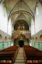 B�cken, Ev. Stiftskirche, Langschiff mit Orgelempore, Kreis Nienburg (14.05.2010)