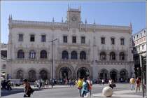 Lissabon. Das Empfngsgebude des Bahnhofs Rossio. 11.10.2011