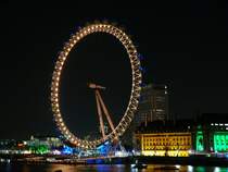 London am 22.04.2011, das Riesenrad 'London Eye'