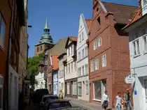 L�neburg, Stra�e auf der Altstadt und St. Michaelis Kirche (08.05.2011)