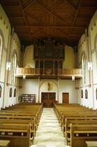 Norden, Kath. St. Ludgerus Kirche, Orgelempore, Kreis Aurich (26.05.2011)