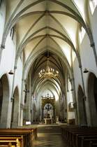 Klosterkirche St. Ottilien, Hauptschiff im neugotischen Stil, Kreis Landsberg 
(23.04.2011)