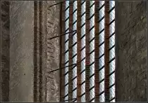 . St. Marien von Stralsund - Feine Backsteinstreben an den Fenster, August 2011 (Jonas)