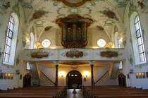 Mettau, Kath. St. Remigius Kirche, Orgelempore, Kanton Aargau (19.04.2011)
