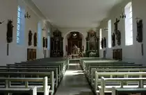 Gottenheim , Innenraum der katholischen St.Stephan-Kirche, Aug.2011