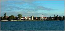 Vom Schiff aus aufgenommen:Die Silhouette von Lindau.
(21.09.2011)