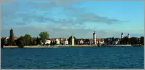 Vom Schiff aus aufgenommen:Die Silhouette von Lindau.
(21.09.2011)